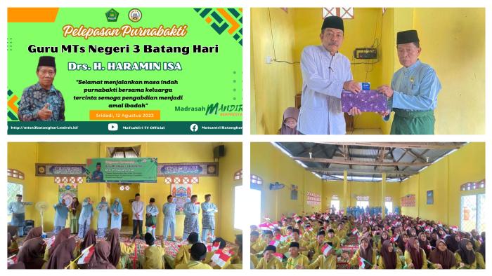 PERPISAHAN GURU PURNABAKTI MTs NEGERI 3 BATANG HARI PENUH DENGAN SUASANA HARU PERPISAHAN GURU PURNABAKTI MTs NEGERI 3 BATANG HARI PENUH DENGAN SUASANA HARU