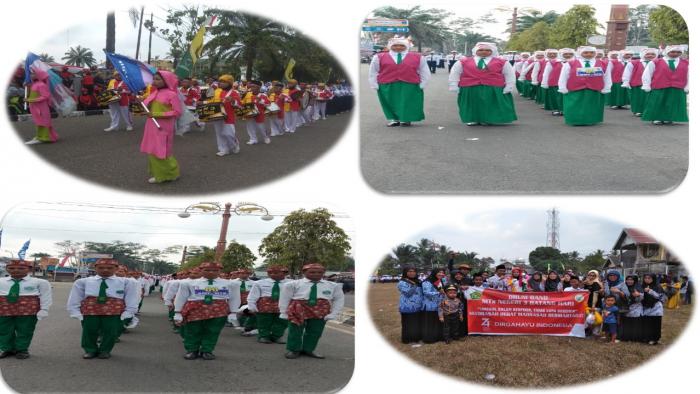 Semarak HUT RI ke 74, MTsN 3 Batang Hari Ikut Meriahkan Lomba Gerak Jalan Dan Drum Band