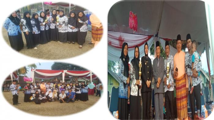 Tim Gerak Jalan Indah MTsN 3 Batang Hari Raih Juara Tingkat Kecamatan Muara Bulian di Kelurahan Sridadi