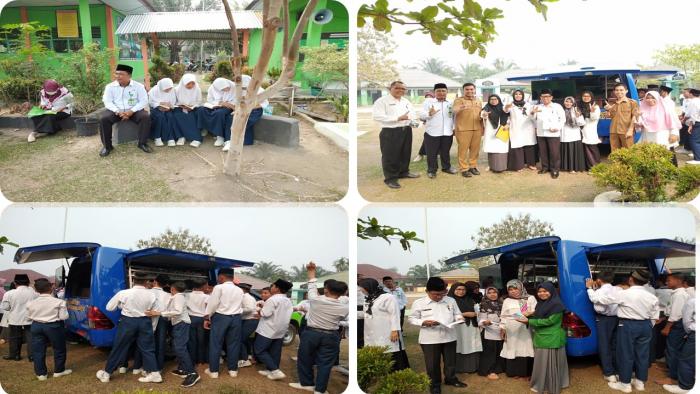 MTsN 3 Batang Hari Mendapat Kunjungan dari Mobil Perpustakaan Keliling Kabupaten Batang Hari
