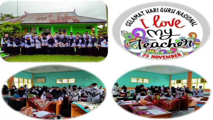 Keluarga Besar MTs Negeri 3 Batang Hari Ikuti Kegiatan Zoom Cloud Upacara Hari Guru Nasional