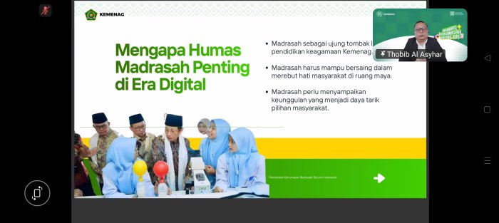 Perkuat Publikasi Madrasah, Humas MTsN 3 Batang Hari Ikuti Humas Madrasah Level Up