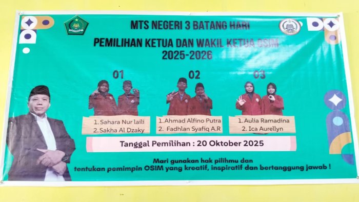Madrasah Go Digital! MTsN 3 Batang Hari Gelar Pemilihan OSIM dengan Aplikasi E-Voting